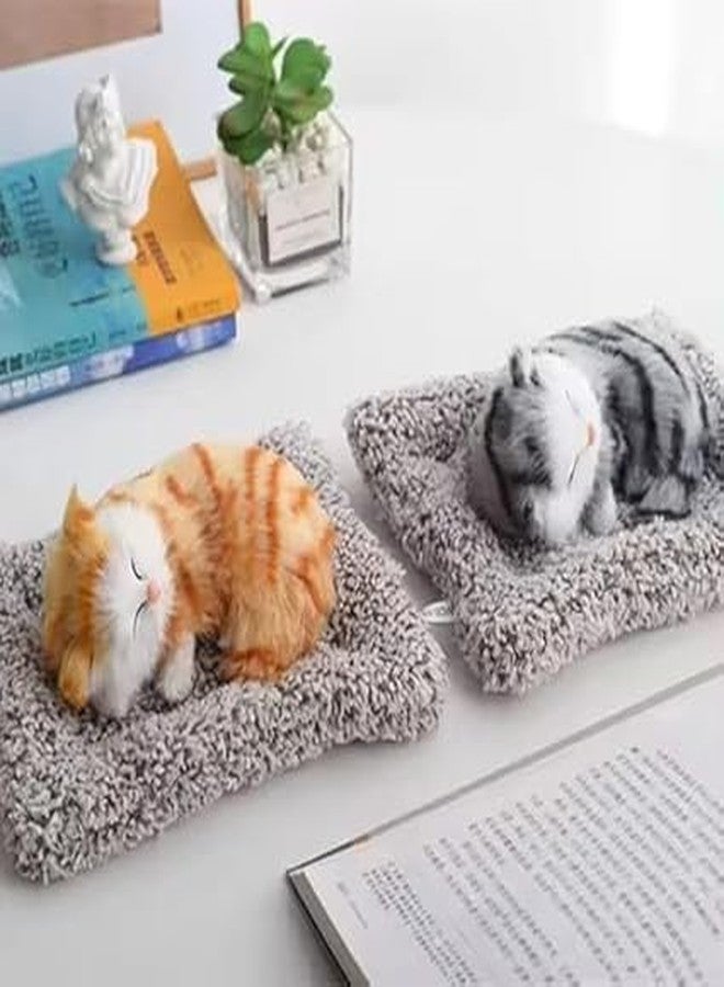 توب هافين لعبة قطة نائمة لطيفة من توبهافن مع صوت مواء، هدية للأطفال، إكسسوارات ألعاب للوحة القيادة في السيارة (3 ألوان) - Image 3